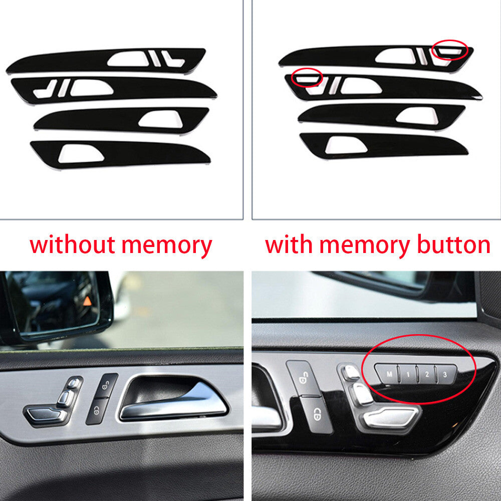 4¡ÁCarbon Fiber ABS Interior Door Panel Cover for Benz GL GLE GLS ML W166 2013-19