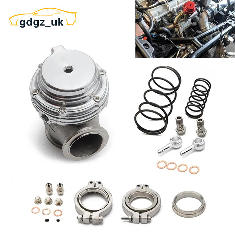 For 44mm External Wastegate MVR V-Band Flange Turbo Water Cooled Silver Aluminum