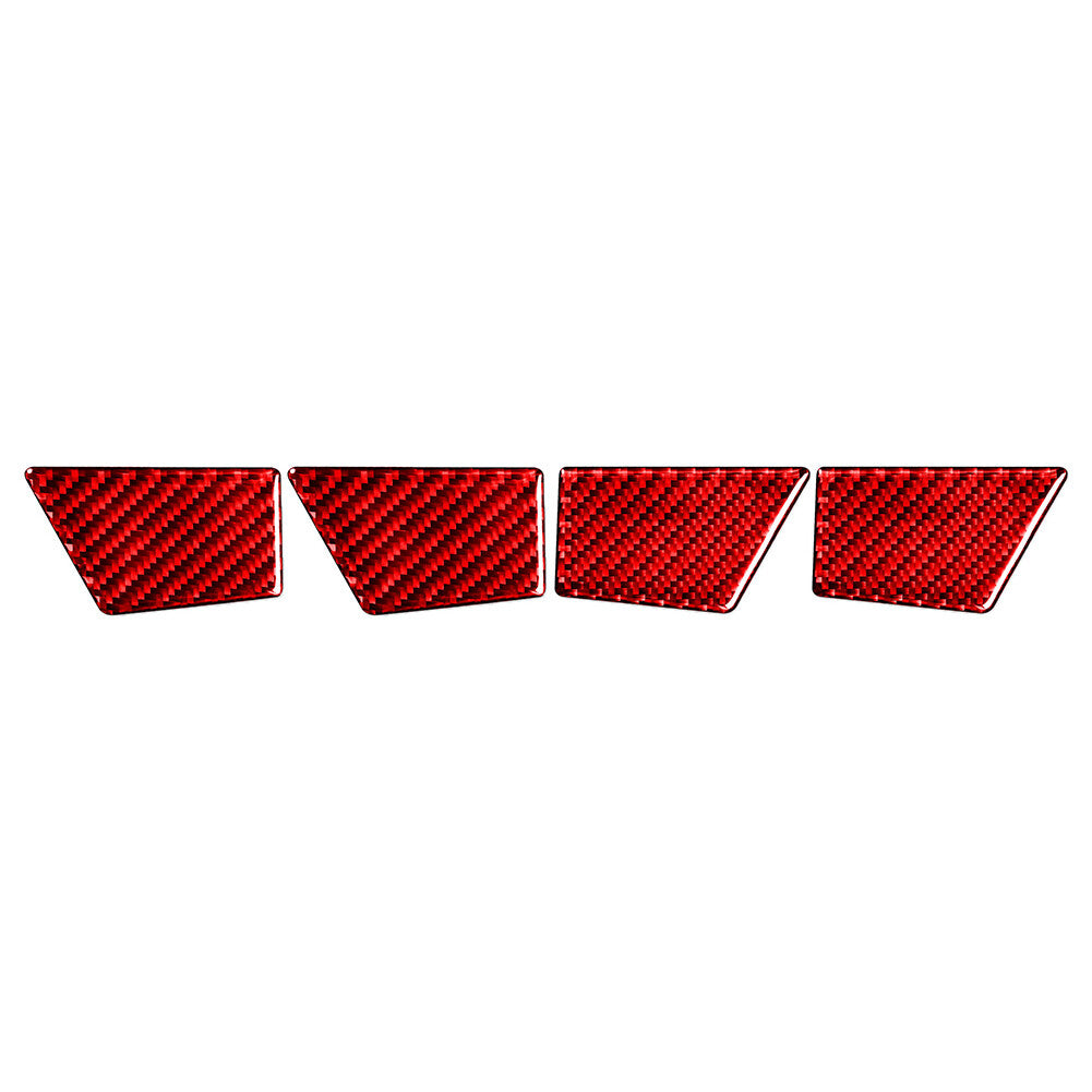 4x T¨¹rgriff-Sch¨¹ssel-Abdeckungs-Verkleidung f¨¹r for Ford Mondeo 13-19 Kohlefaser-Rot