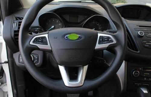 Matte Silver Steering Wheel Button Cover Trim ABS for Ford Escape Kuga 2017-2019