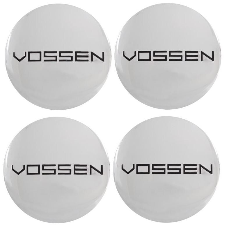 Silver 4x56 mm Vossen wheel center sticker, rim sticker, edge sticker, logo