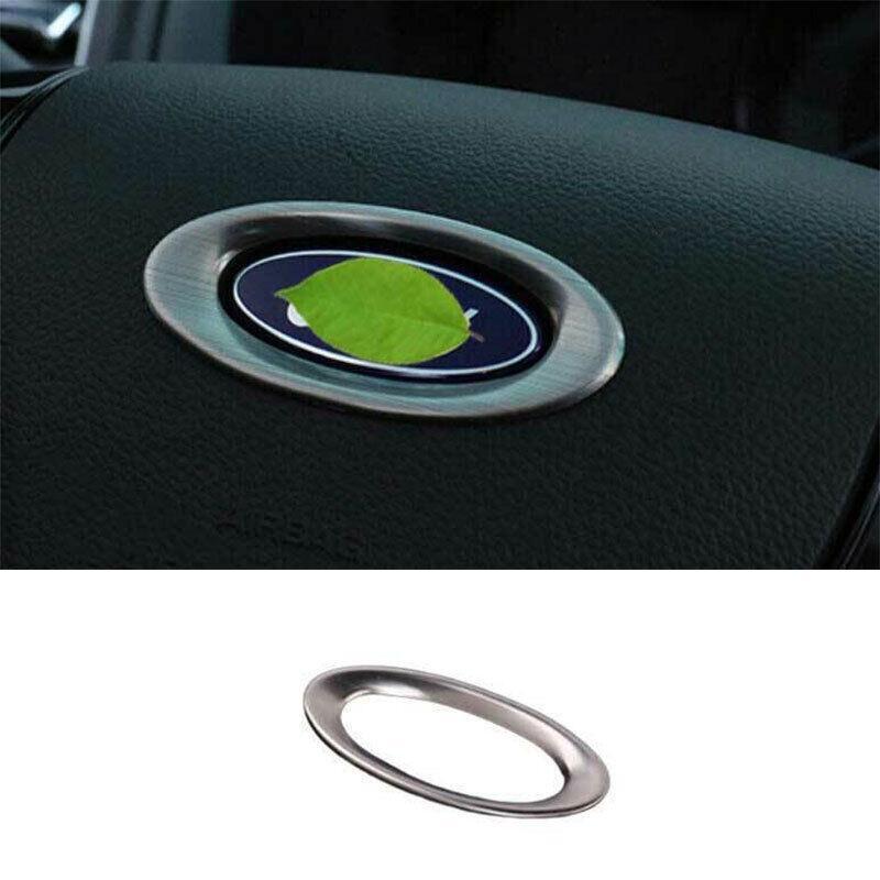 Fit for Ford Explorer 2011-2019 Silver Steel Steering Wheel Sheet Ring Trim 1PCS