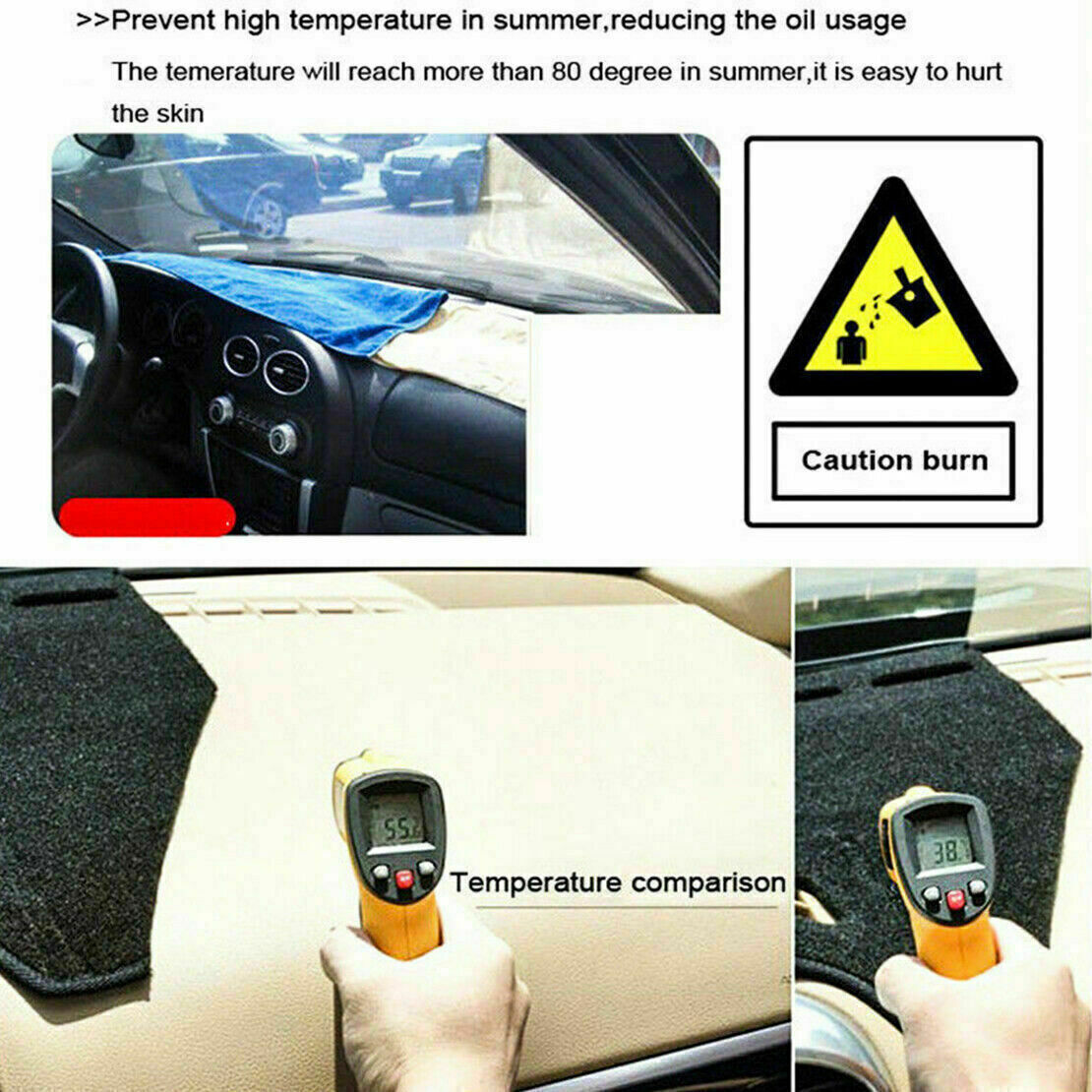 1PCS Inner Dashboard Dash Mat Non-slip DashMat Sun Shade Pad for Mazda 3 2014-18