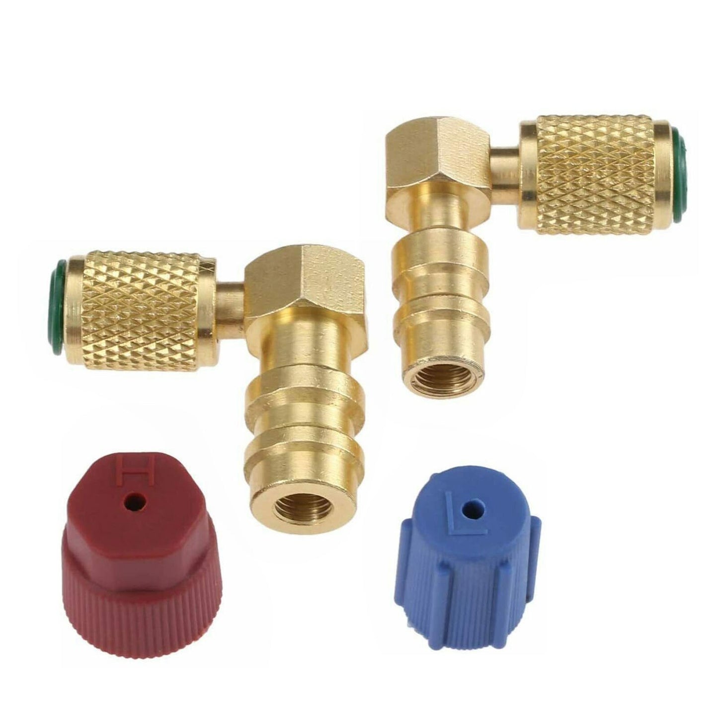 R12 to R134A High/Low AC Port Retrofit Conversion Adapter Quick Coupler Valve AT