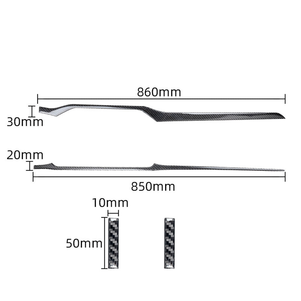 4Pcs Carbon Fiber Interior Dashboard Strip Cover Trim for Mazda CX-9 2016-2022