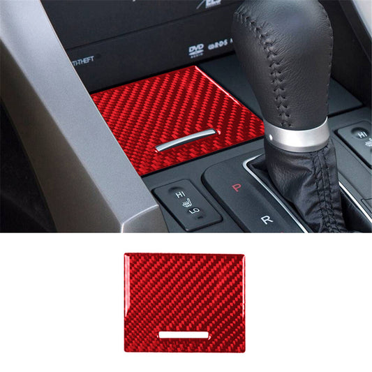 Red Carbon Fiber Interior Center Storage Cover Trim for Acura TSX 2009-2014