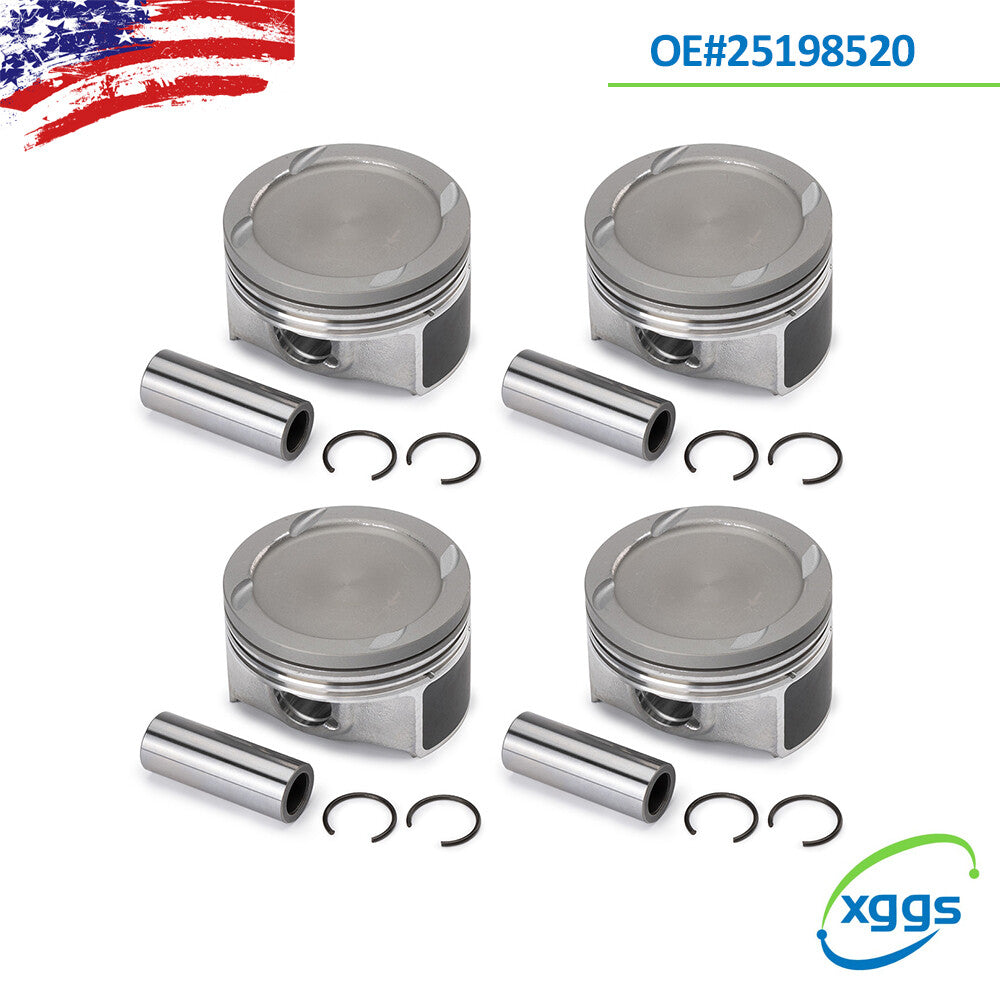 4-Piece Piston and Ring Kit 25198520 for Chevrolet for Cruze Sonic Trax Encore 1.4L