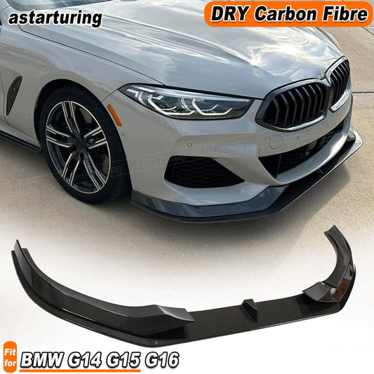 for BMW 8 Series G14 G15 G16 18-22 Dry Carbon Front Bumper Spoiler Lip Splitters