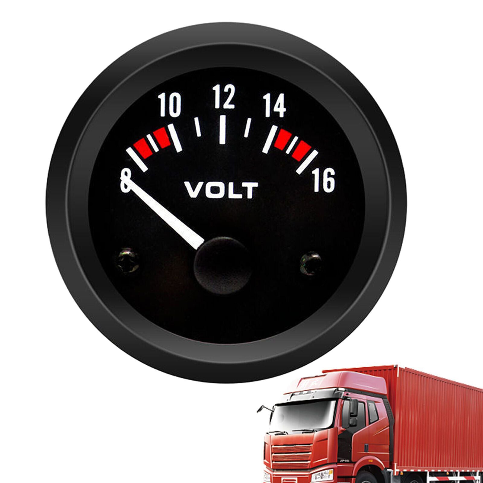 New Motorcycle Car Voltmeter 8-16V LED Volt Gauge Voltage Meter 2 52mm 12V