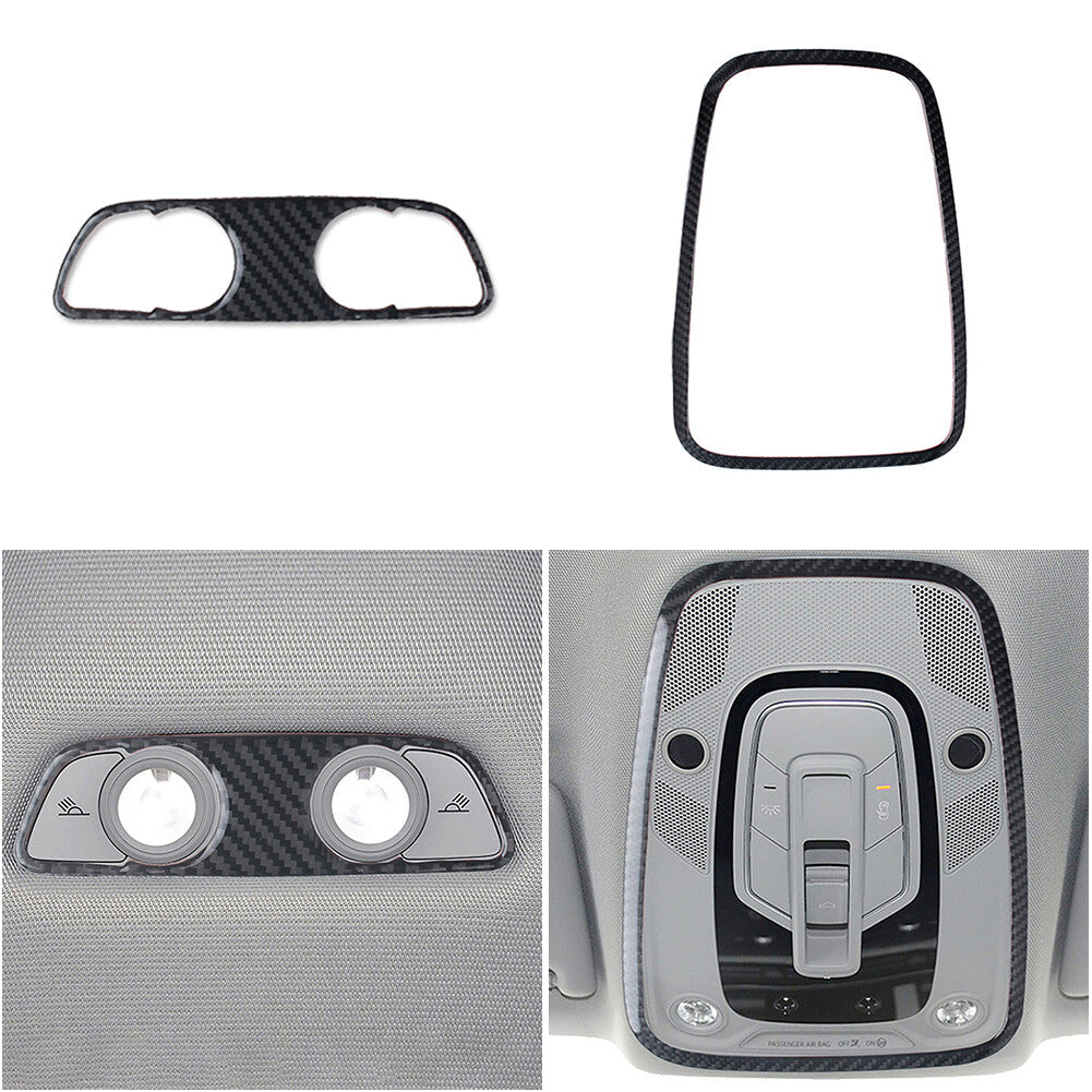 for Audi for A4 B9 2017-2018 Carbon Fiber Reading Light Frame Decorative Cover Trim