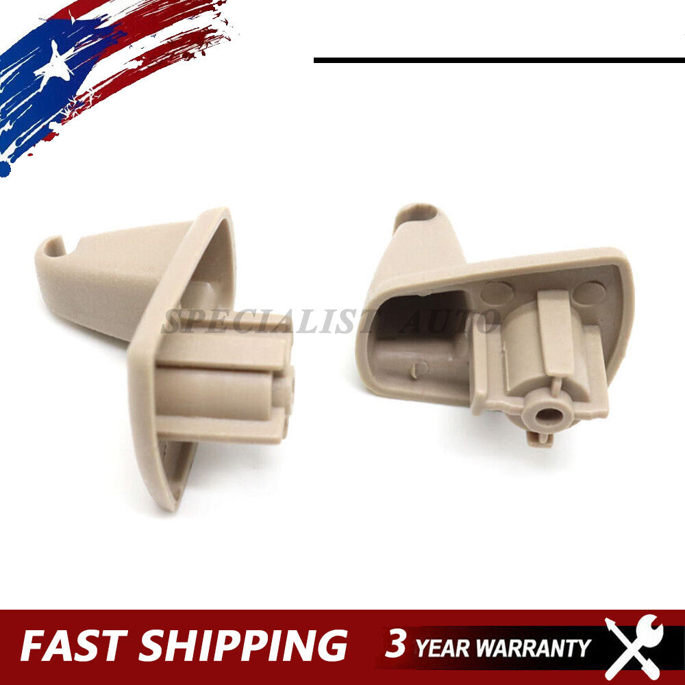 for Chrysler 300 for Dodge Charger 1EJ51BD1AA 2pcs Beige Sun Visor Holder Hook Clips