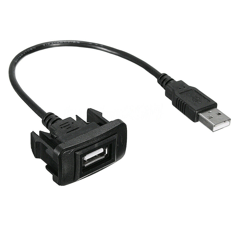 for Charger Adapter Cable USB Port Cable Adapter Cord Wire Fits for Toyota for Corolla Black