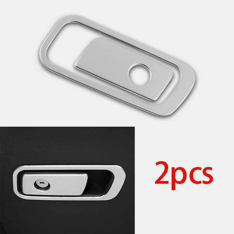 2X for Co -Pilot Storage Box Handle Cover Trim Silver Steel for Cadillac CT5 2020-24