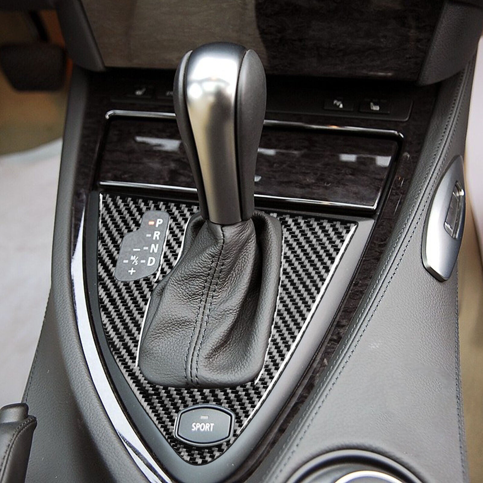Carbon Automatic Gear Shift Cover Panel for BMW 6 Series E63 E64 04-07