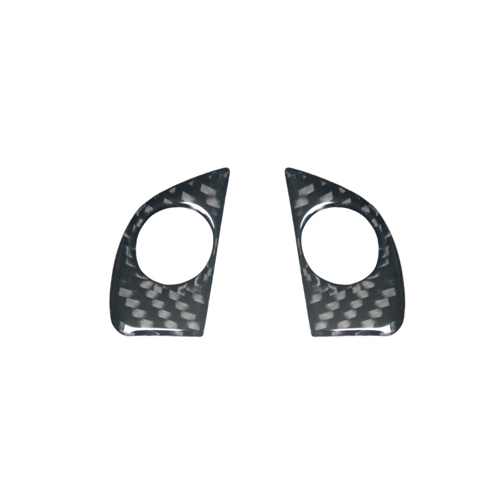 2Pcs Carbon Fiber Steering Wheel Button Panel Cover for Toyota Celica 2001-2005