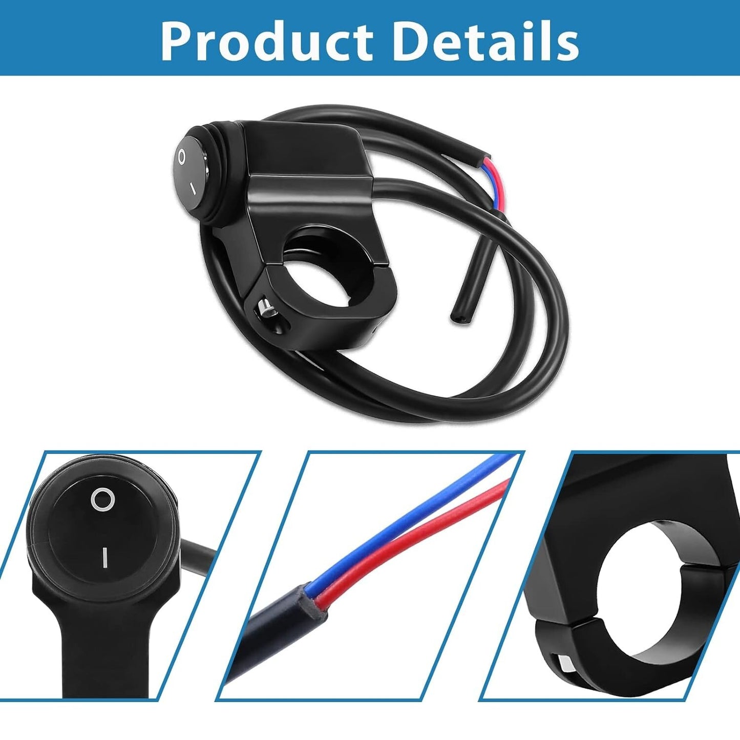Motorcycle Headlight Switch for Honda for Yamaha for Suzuki 12V Waterproof Switches