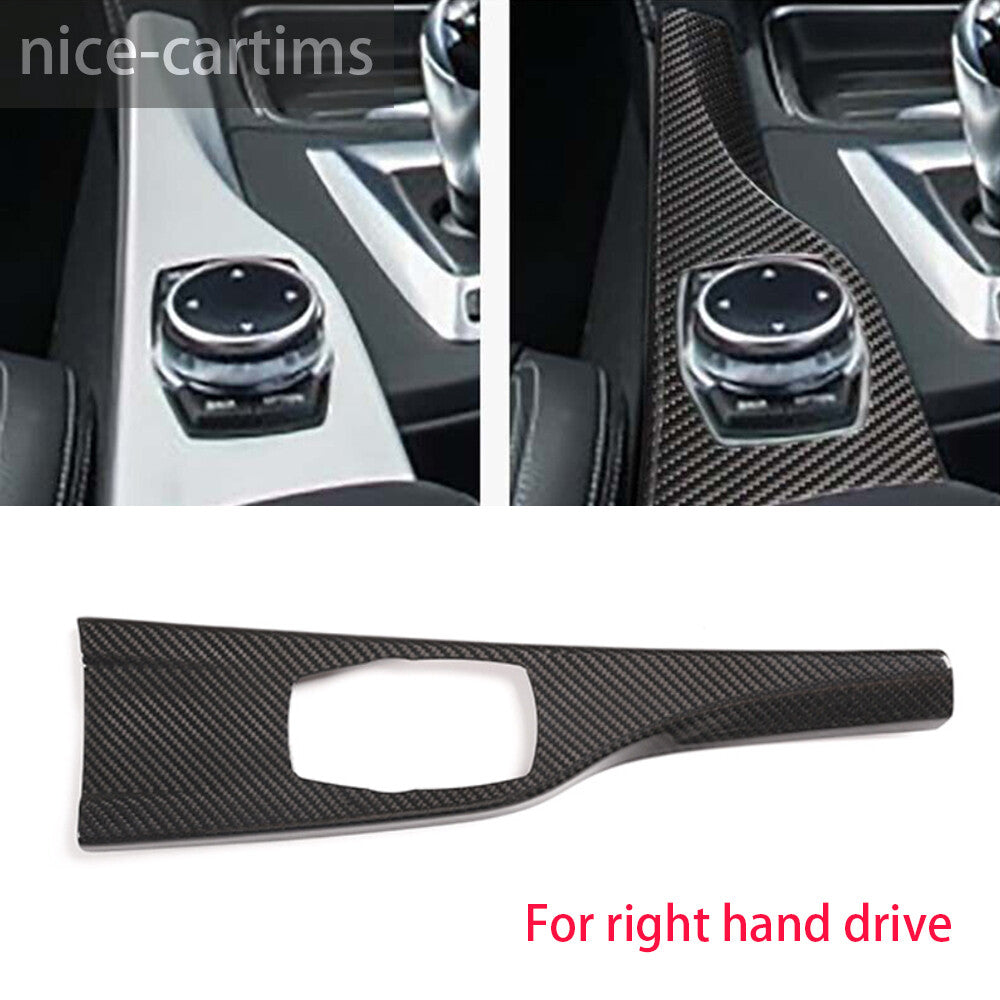 Real Carbon Fiber Multimedia Panel Trim for BMW 3 4 Series 3GT F30 F34 13-19 RHD