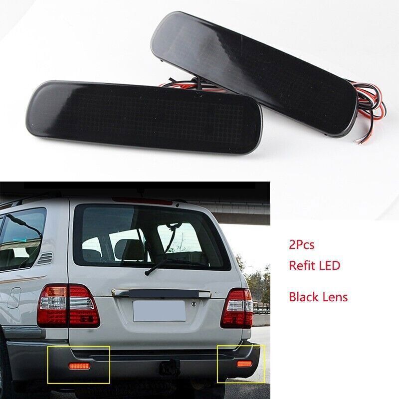 2PCS LED Rear Fog Lamp Stop Light Replace for Toyota for Land Cruiser LC100 98-2007
