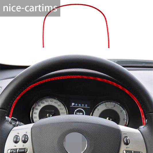 Red Carbon Fiber Instrument Panel Dashboard Frame Cover for Jaguar XF 2009-2011
