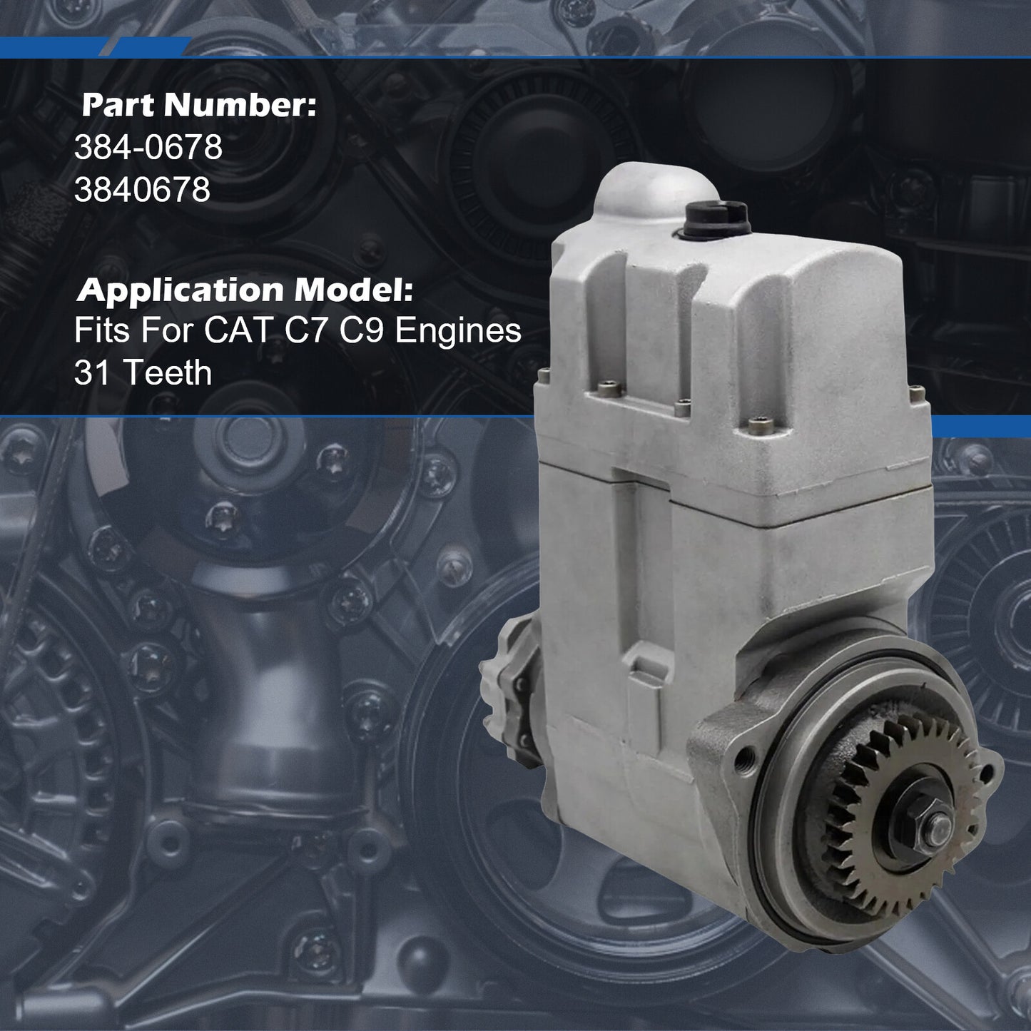 1pc Fuel Injection Pump 384-0678 For Caterpillar C7 C9 Engine Excavator 31 Teeth