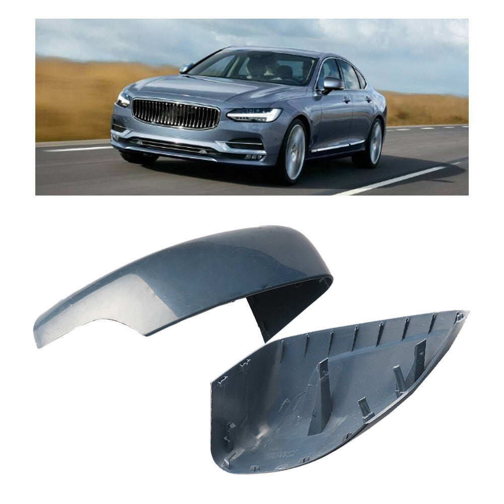 2Pcs Door Rear View Wing Mirror Cover Cap Trim for Volvo XC60 2010-2013 LHRH