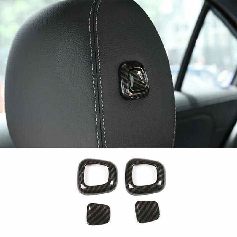 for Benz GLE GLS 2020-23 ABS Carbon Fiber for Seat Headrest Switch Button Cover Trim