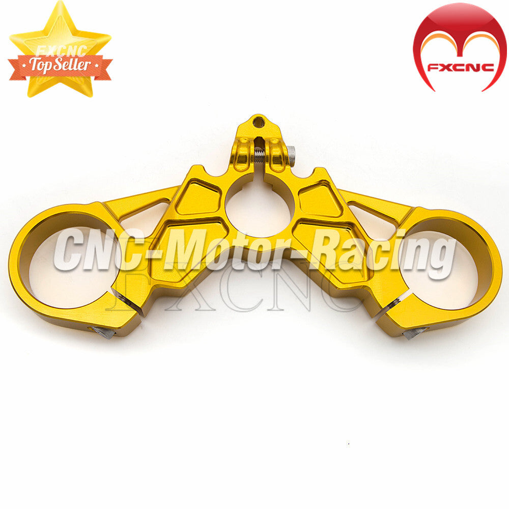 Gold color is suitable for Ducati 749, 848, and 999 CNC aluminum alloy motorcycle three-tree top clamps.