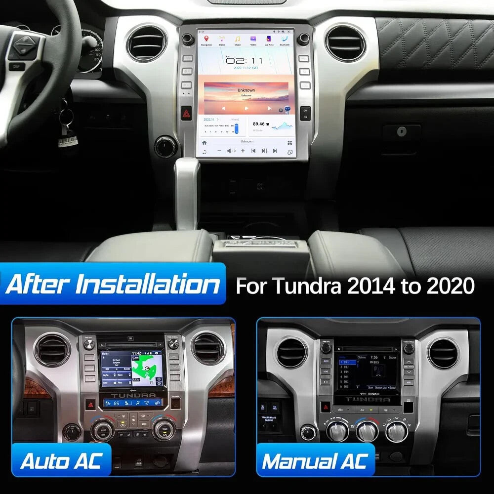 13 for Tesla Style Carplay Android Car Stereo Gps Radio for Toyota Tundra 2014-2021
