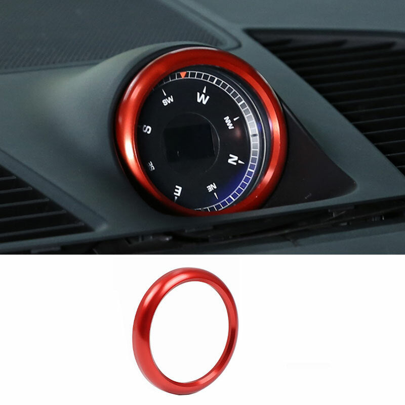 ABS Red Central Console Clock Ring Cover for Porsche for Panamera 2010-16