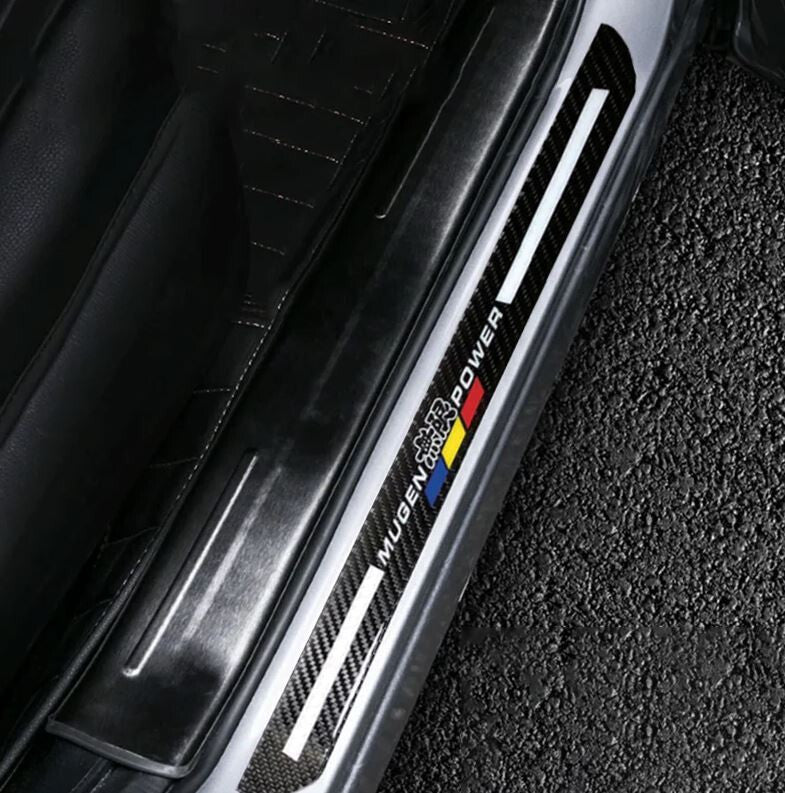 Mugen car front door window sill protection sticker badge decorative strip for Subaru