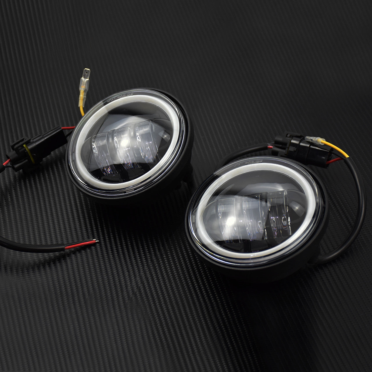 4.5 30W LED Fog Auxiliary Spot Light Halo Angle Eyes Fit for Jeep for Wrangler