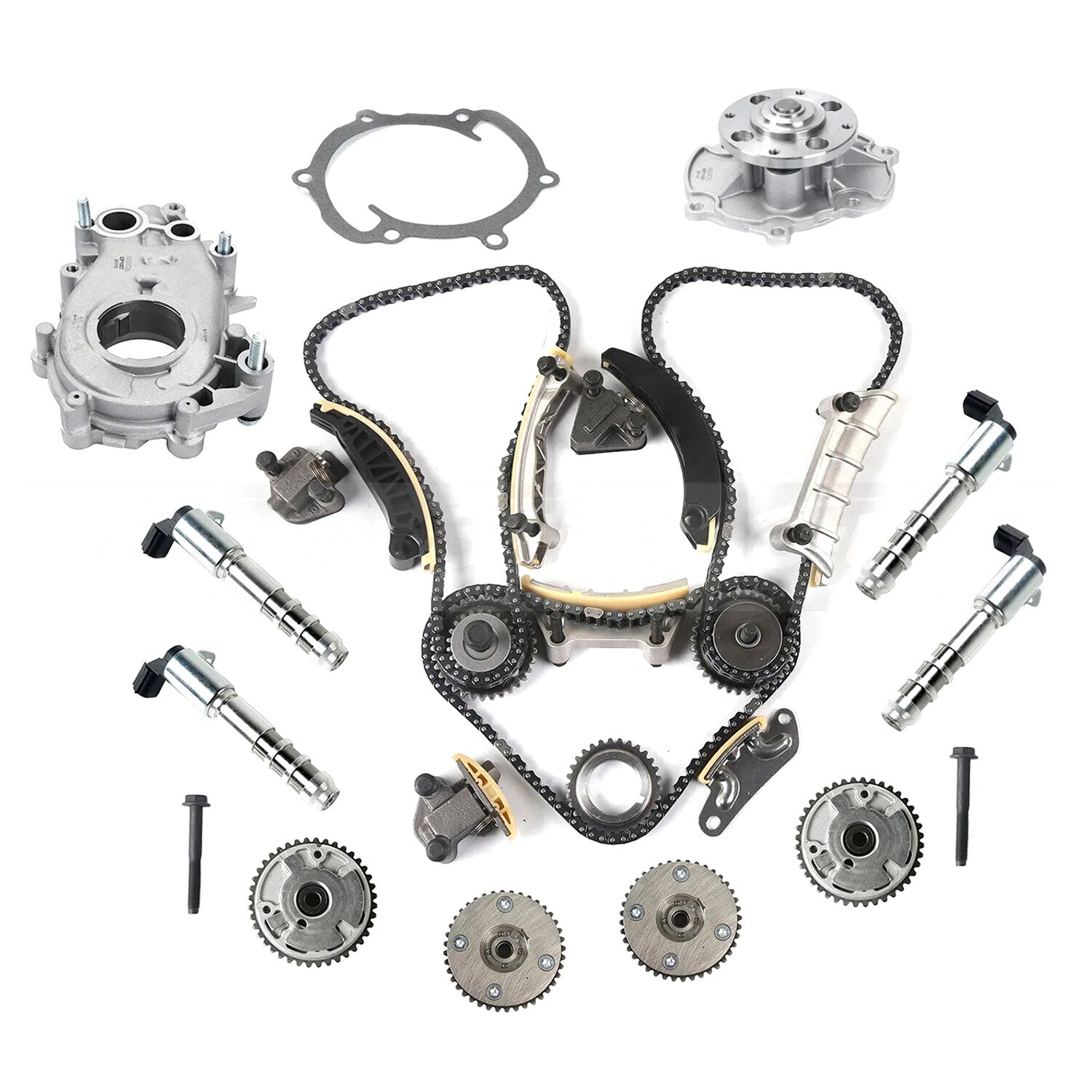 Timing Chain Kit Oil Water Pump VVT Sprocket For 2006-17 for Chevrolet for Cadillac 3.6L
