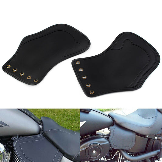 Motorcycle Heat Saddle Shield Deflector Black Leather Fit for Harley Sportster