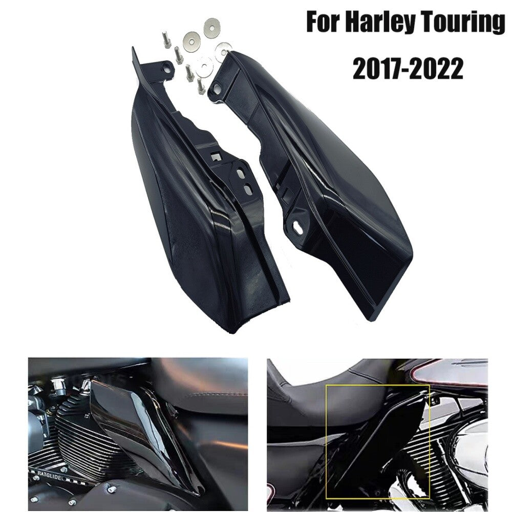 Black Mid Frame Air Deflector Trim Heat Shield For Touring Road Glide 2017-2022