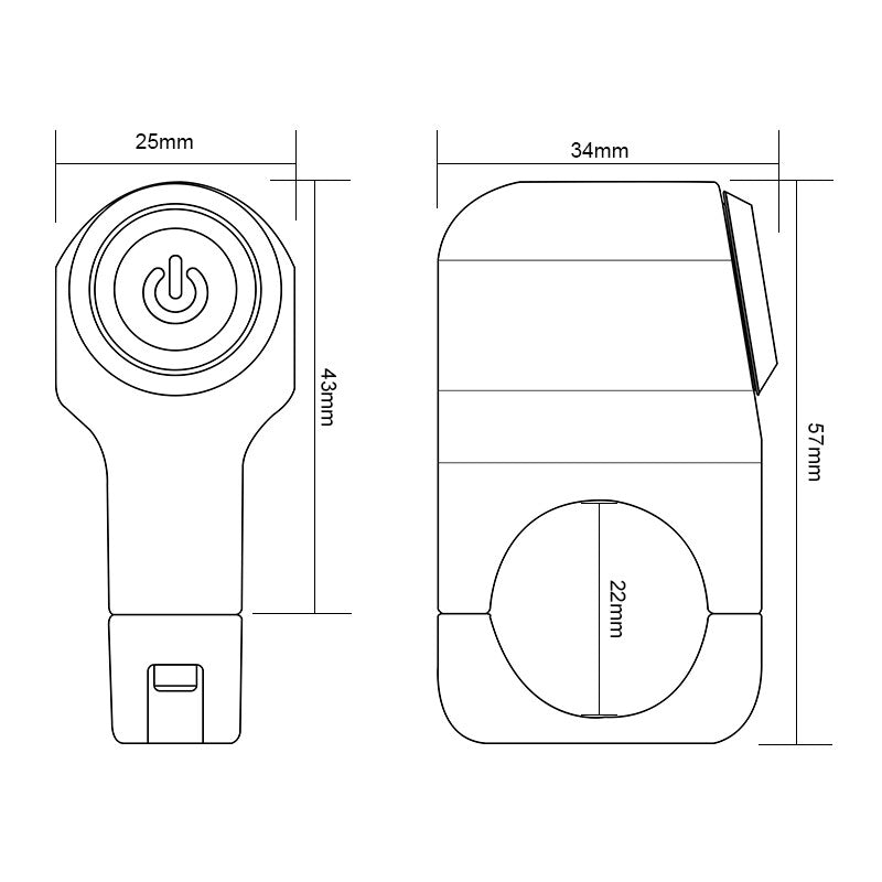 7/8 Motorcycle ATV Handlebar Control Start Switch Momentary Horn Push Button