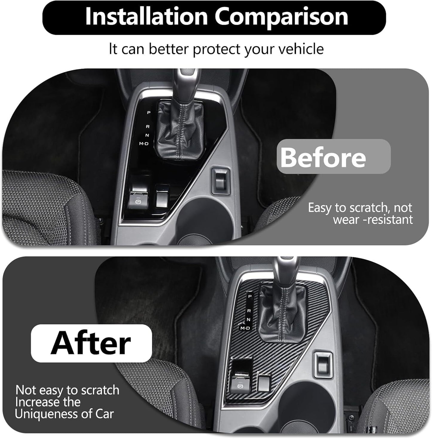 Carbon Fiber For 2023-2024 2025 for Subaru Impreza ABS Gear Shift Panel Cover Trim