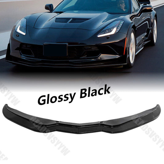 Front Bumper Lip Splitter Black Winglet for Corvette C7 Z06 2014-2019 Stage 3