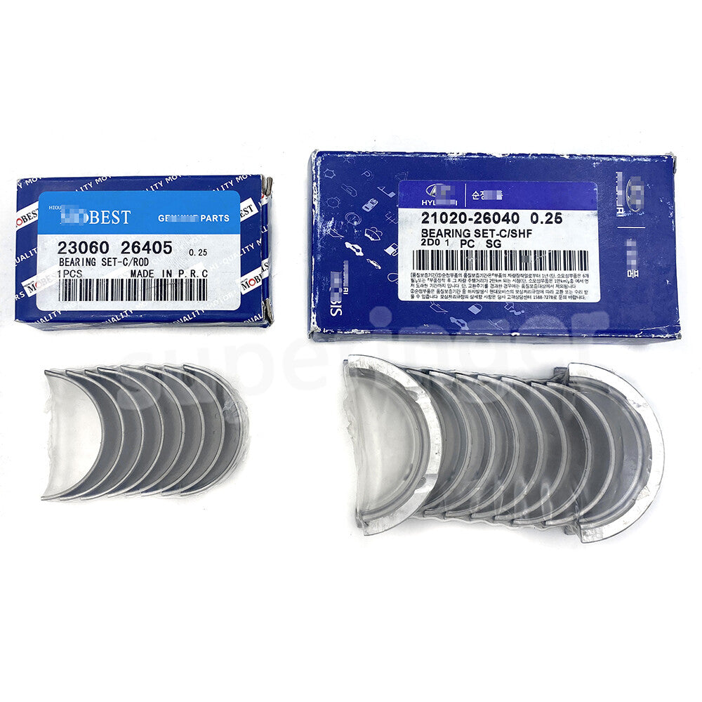 21020-26040 23060-26405 Engine crankshaft main bearing kit for modern accents
