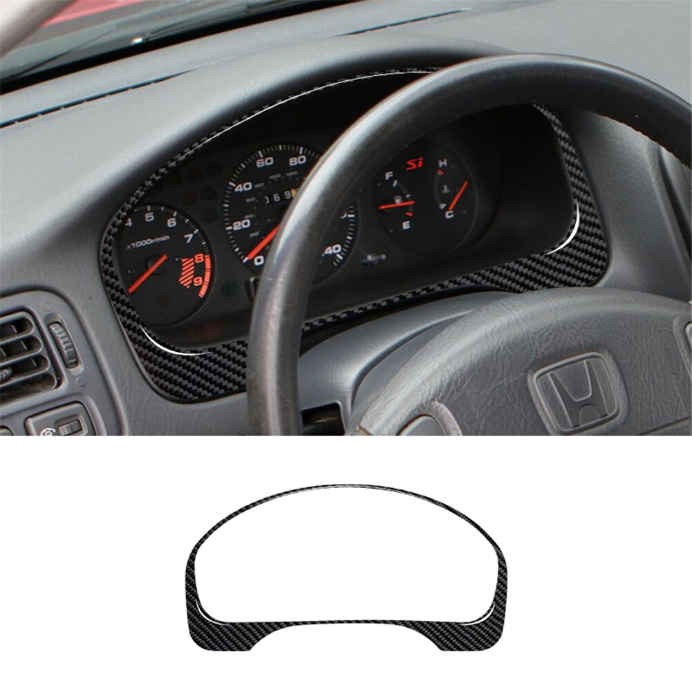 Carbon Fiber Interior Speedometer Panel Cover Trim for Honda for Civic 1999-2000