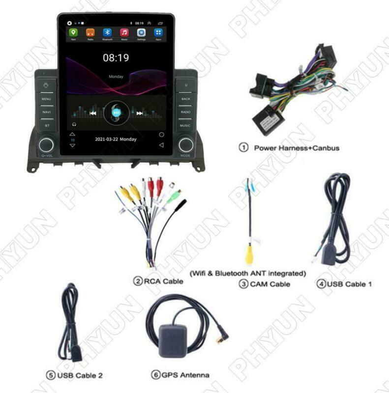 For 07-10 for Benz C Class W204 S204 Android 10.1 9.5 Stereo Radio Player GPS Navi