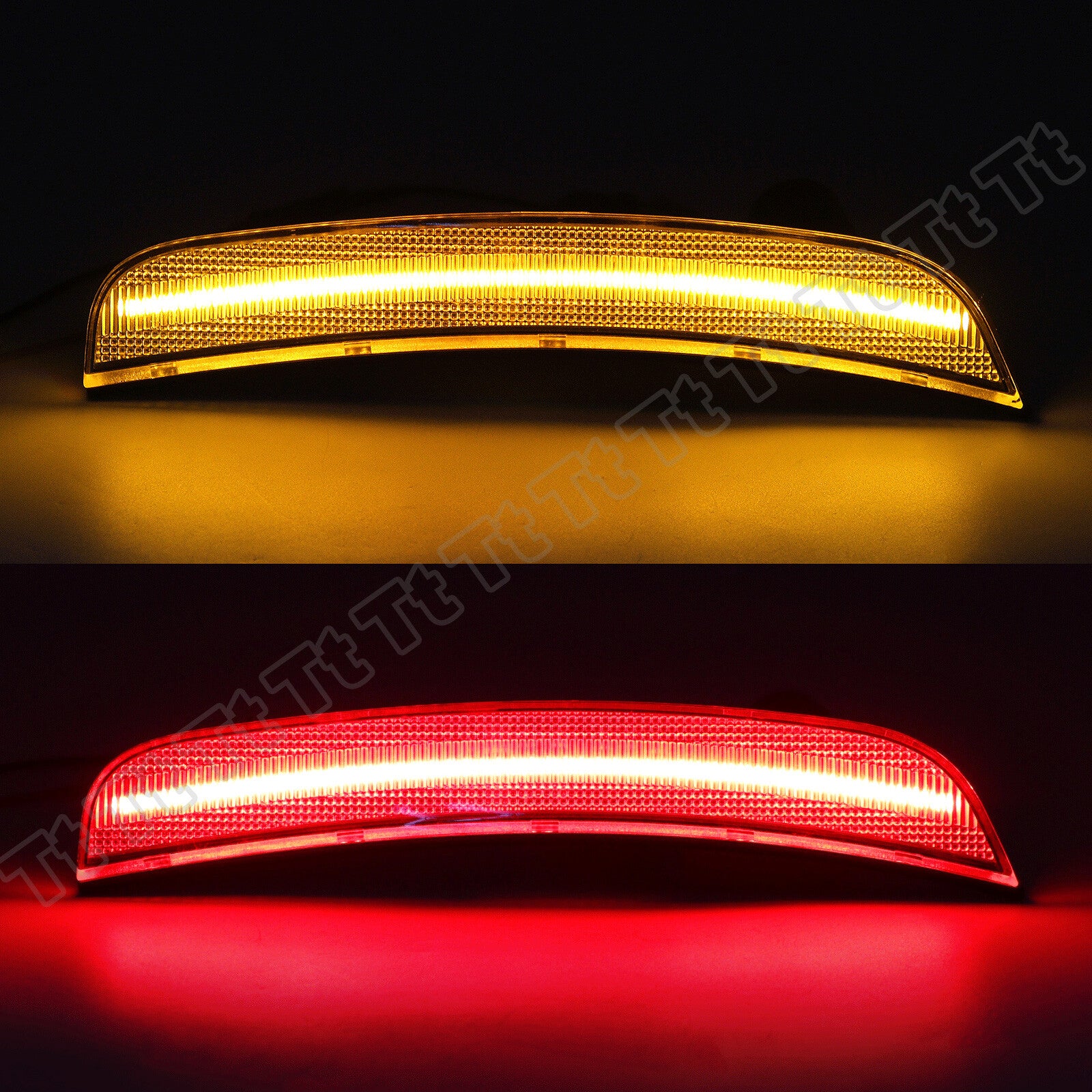 4-piece front and rear bumper amber and red LED side marker lights for 2013-2017 for Dodge Viper