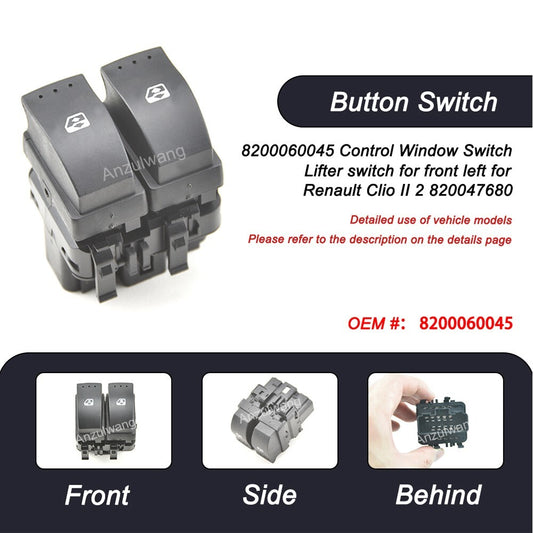 8200060045 Power Window Switch Lifter switch front left for Renault Clio II