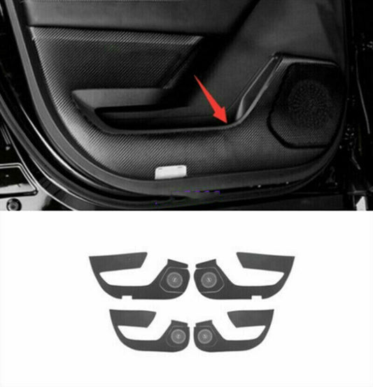 Carbon Fiber Inner Door Anti-Kick Anti-Dirty Pad for Toyota Highlander 2020-2023