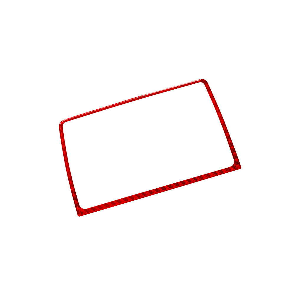 Red Carbon Fiber Central LCD Outer Frame Cover for Hyundai for Veloster JS 2019-2022