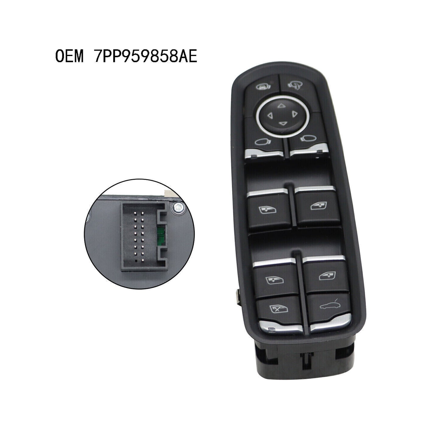 for Porsche for Panamera for Cayenne Macan Master Power Window Switch 7PP959858AE Black.