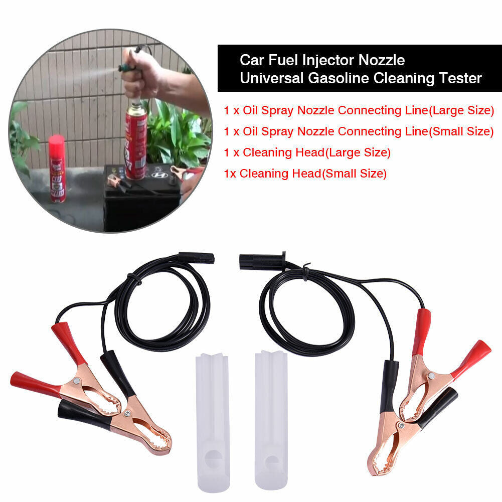 Universal Fuel Injector Flush Cleaner Adapter DIY Kit Car Cleaning Tool Nozzle