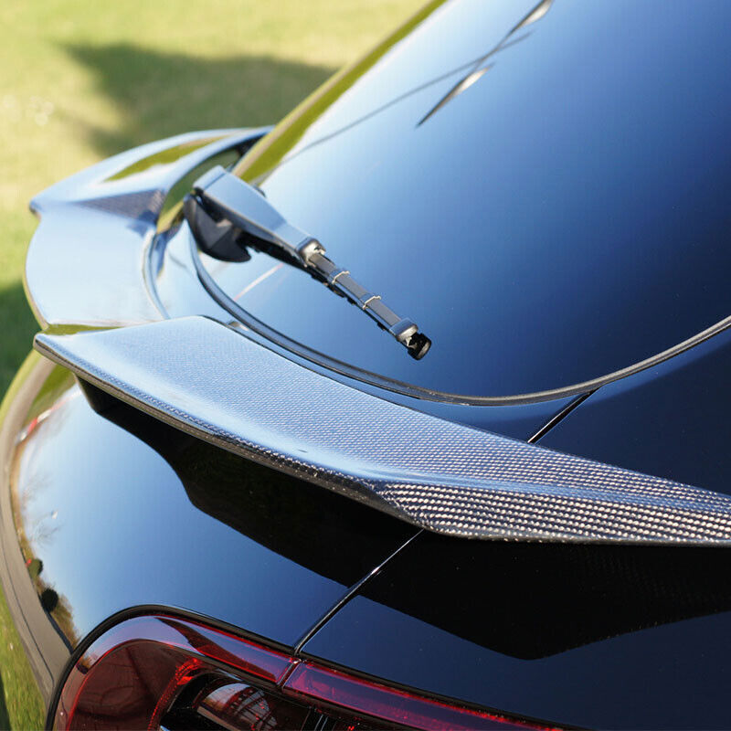 REAL CARBON FIBER Trunk Spoiler Middle Wing Trim for Porsche Macan SUV 2014-2021