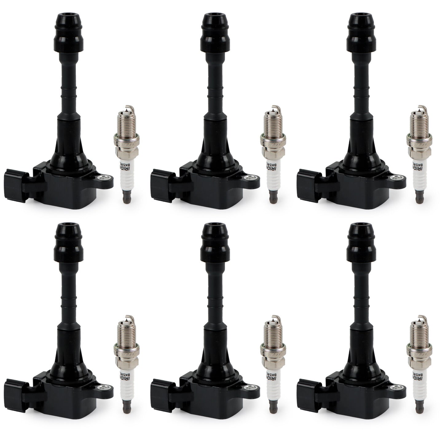 Set of 6 Ignition Coils Spark Plugs for Nissan Frontier Pathfinder Maxima UF349