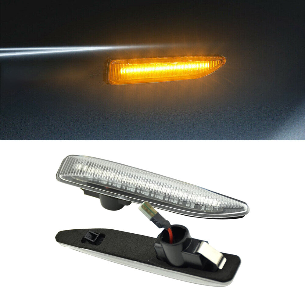 2X Side Marker Signal Lamp Light White For 7 Series E65 E66 E67 E68 2001-2008