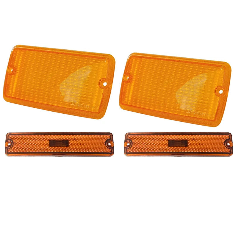 Suitable for Jeep for Wrangler YJ 1987 - 1995, 1 set of bumper signal mudguard side marker lights.